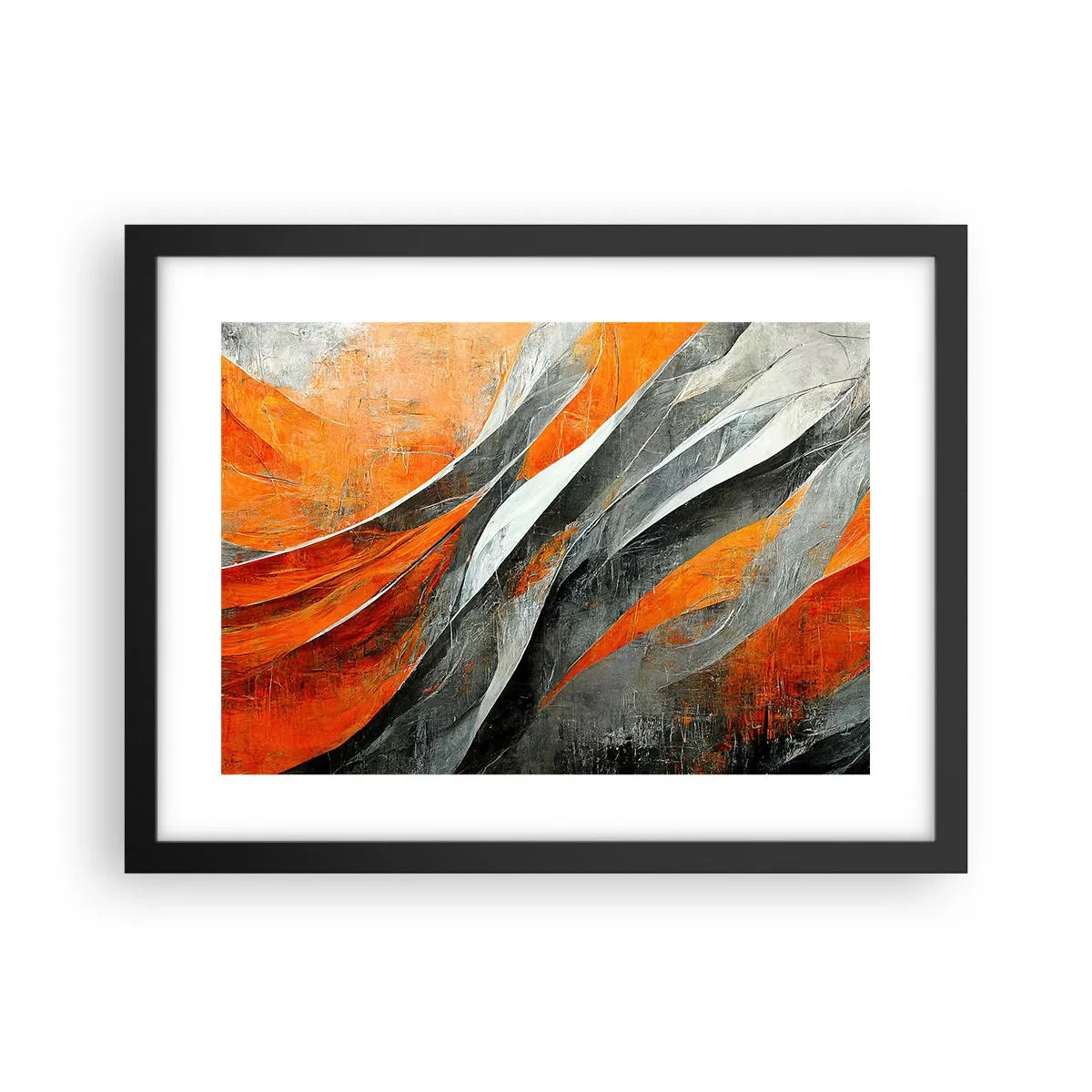 Affiche dans un cadre noir - Poster - Chaleur et froid - 40x30 cm