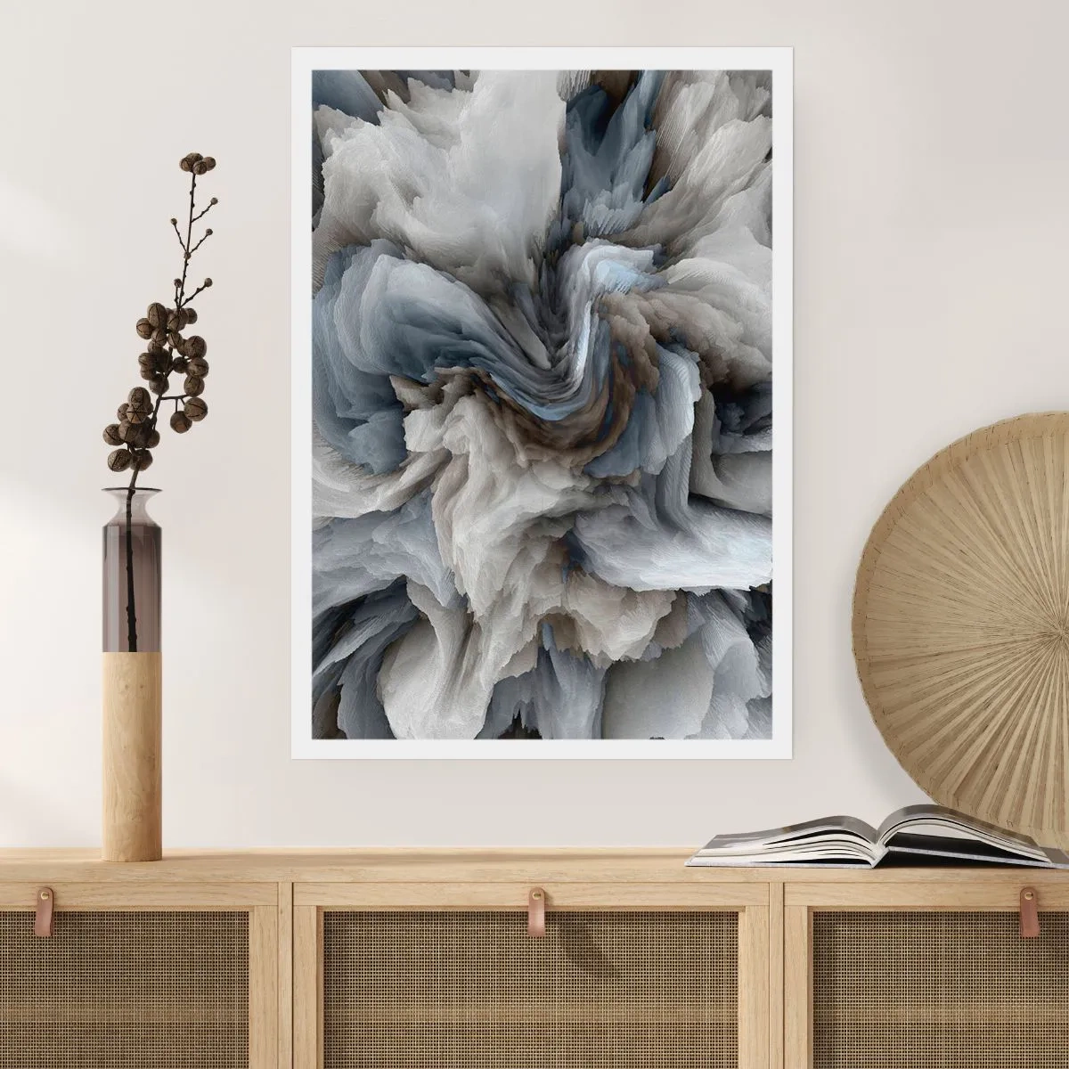 Affiche - Poster - Pierre et fleur - 70x100 cm