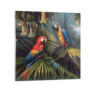 Impression sur verre - Image sur verre - Romantisme dans les tropiques - 40x40 cm