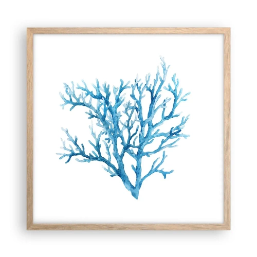 Affiche dans un chêne clair - Poster - Filigrane nautique - 50x50 cm