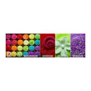 Échantillon De Papier Peint Standard Eco - Tous différents - tous délicieux - La gastronomie, biscuits colorés, 3D - 100x30 cm