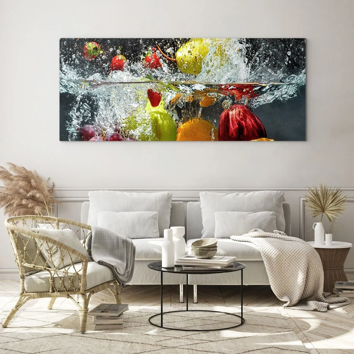Impression sur verre - Image sur verre - Rafraîchissement fruité - 100x40 cm