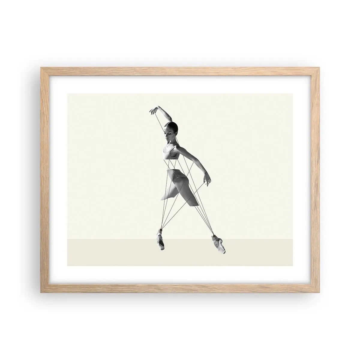 Affiche dans un chêne clair - Poster - Dans le théatre de la vie - 50x40 cm