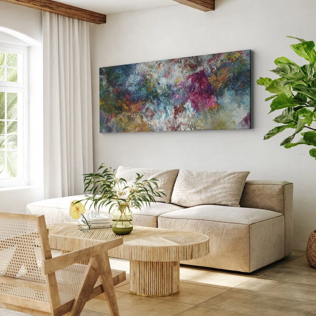 Impression sur toile - Image sur toile - En pleine floraison - 100x40 cm