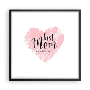 Affiche dans un cadre noir - Poster - Toujours au bon moment - 50x50 cm