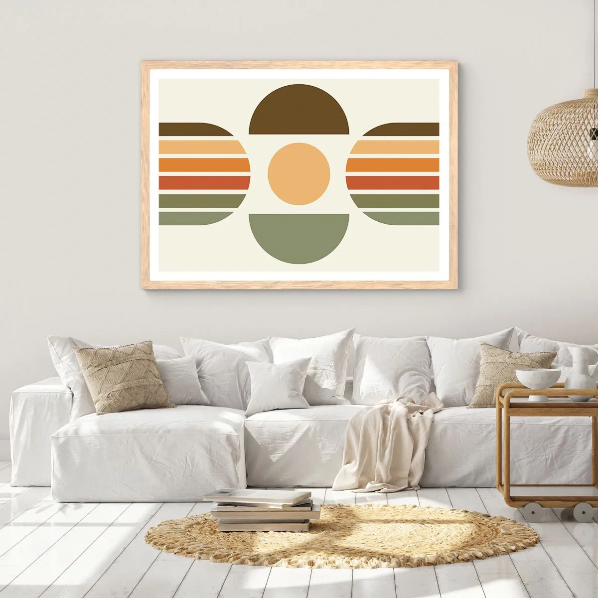 Affiche dans un chêne clair - Poster - Dans les coulaurs de la terre - 40x30 cm