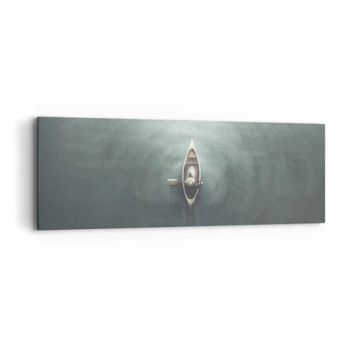 Impression sur toile - Image sur toile - À travers le lac de la lune - 90x30 cm