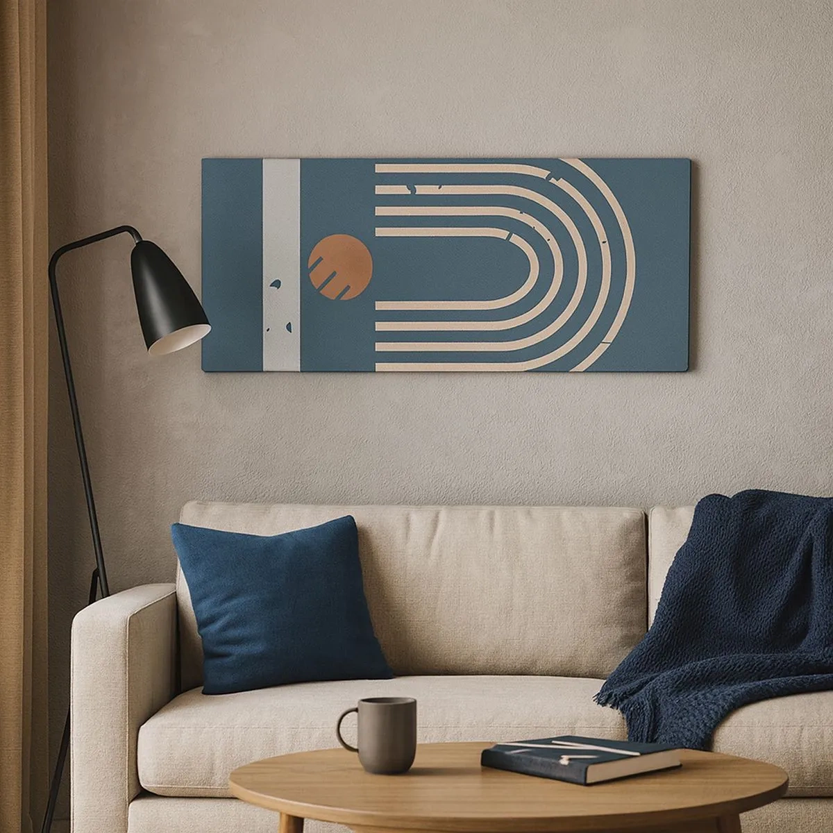 Impression sur toile - Image sur toile - Géométrie sur la grenade - 100x40 cm