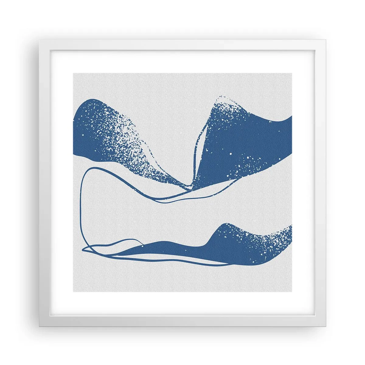 Affiche dans un cadre blanc - Poster - Abstraction ailée - 40x40 cm