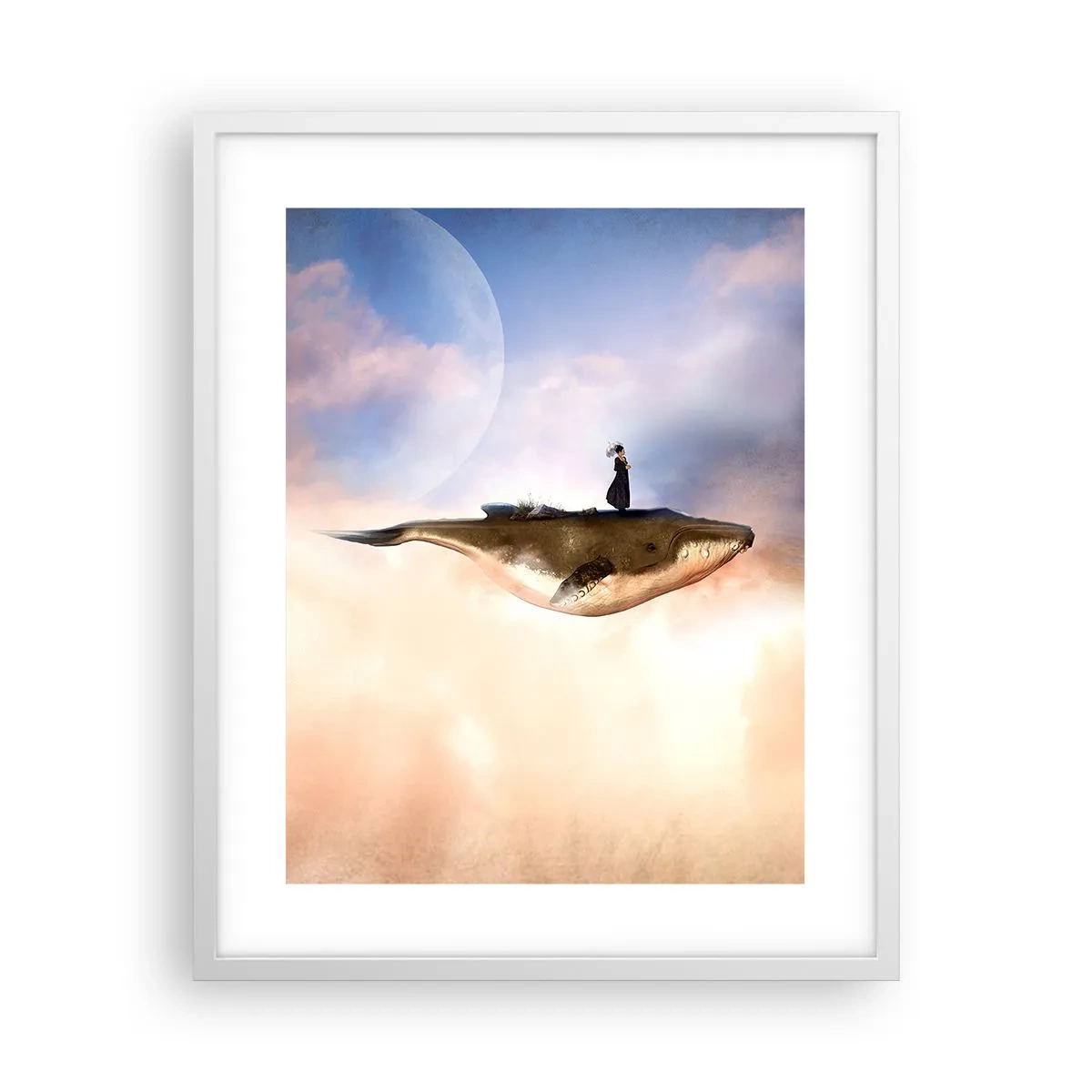 Affiche dans un cadre blanc - Poster - Voyage irréel - 40x50 cm