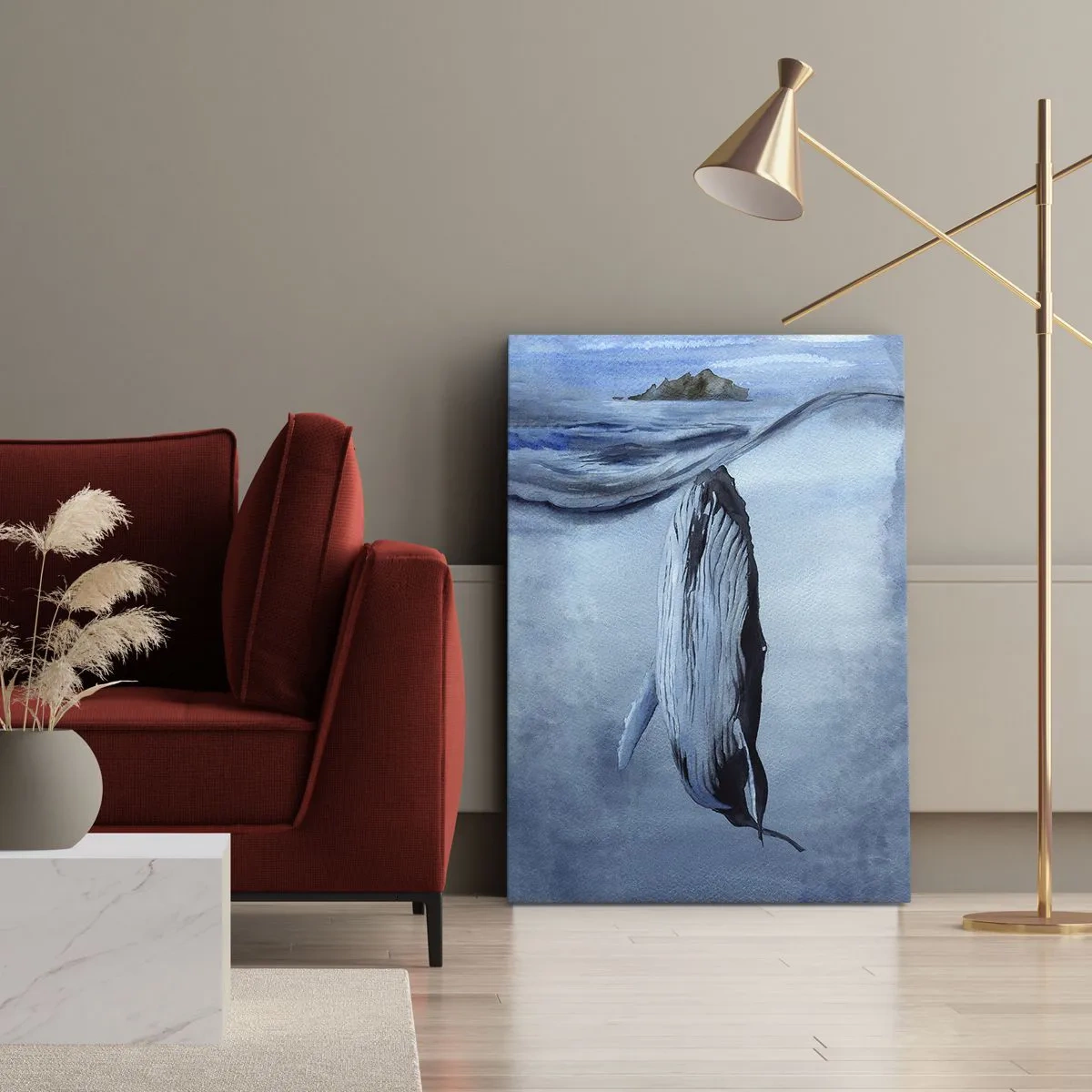 Impression sur toile - Image sur toile - Deux mondes nordiques - 45x80 cm