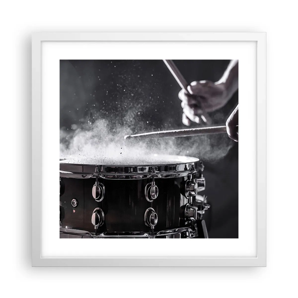 Affiche dans un cadre blanc - Poster - Tempo de la musique - 40x40 cm