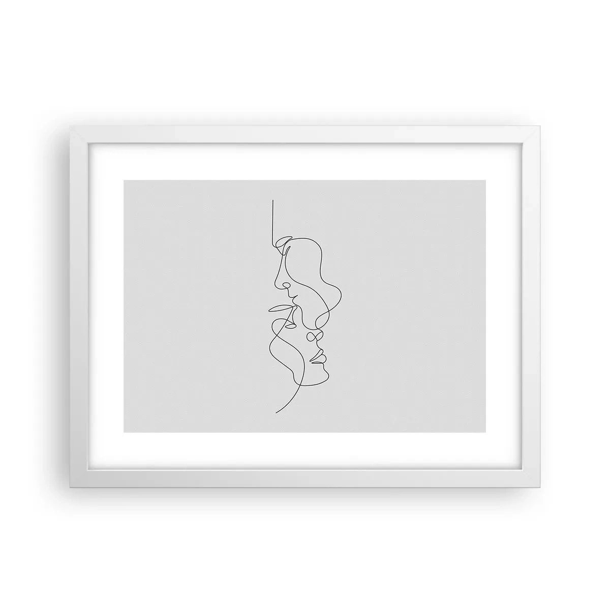 Affiche dans un cadre blanc - Poster - Chaleur de désir renaissant - 40x30 cm