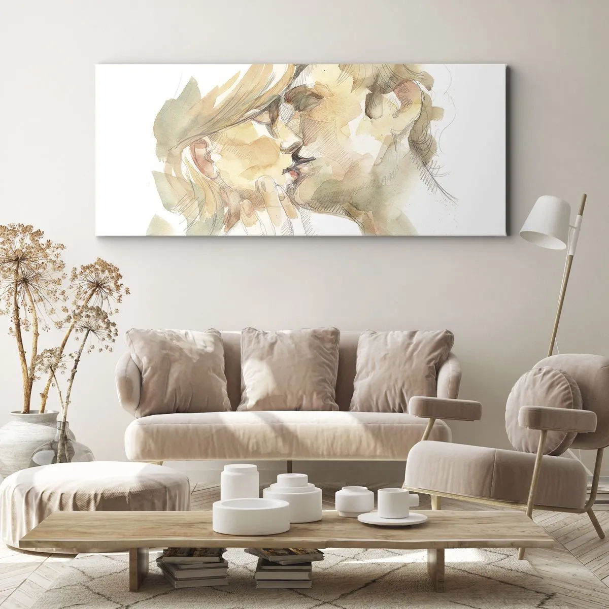 Impression sur toile - Image sur toile - A moitié trouvé ? - 100x40 cm