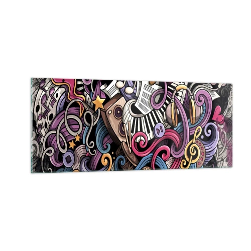 Impression sur verre - Image sur verre - Mélodie compliquée - 100x40 cm