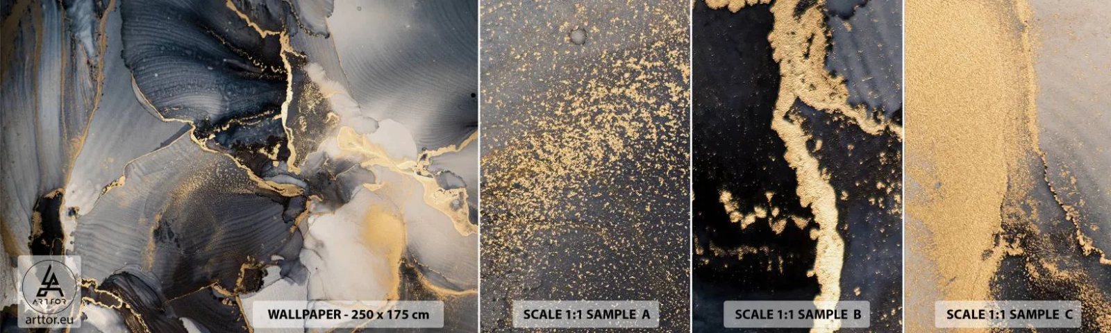 Échantillon De Papier Peint Standard Eco - La vie de la pierre - Abstraction, Morceau, Art moderne - 100x30 cm