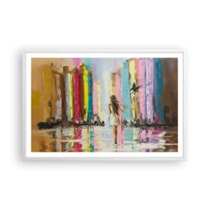 Affiche dans un cadre blanc - Poster - Viens avec moi - 91x61 cm