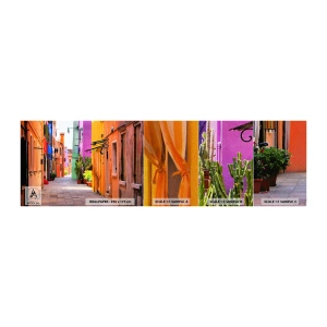 Échantillon de Papier Peint Premium Sand - Allée arc-en-ciel - Ville, Venise, Architecture - 100x30 cm