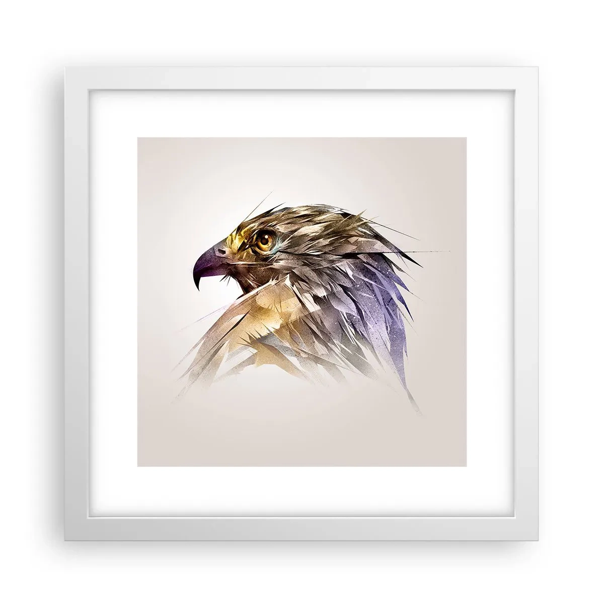 Affiche dans un cadre blanc - Poster - Portrait d'un guerrier - 30x30 cm