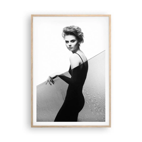 Affiche dans un chêne clair - Poster - Regard magnétique - 70x100 cm