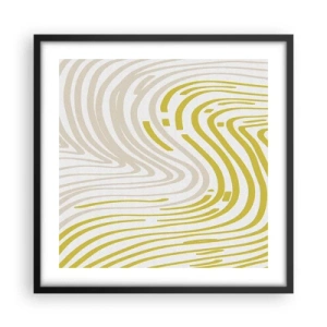 Affiche dans un cadre noir - Poster - Une composition au léger virage - 50x50 cm