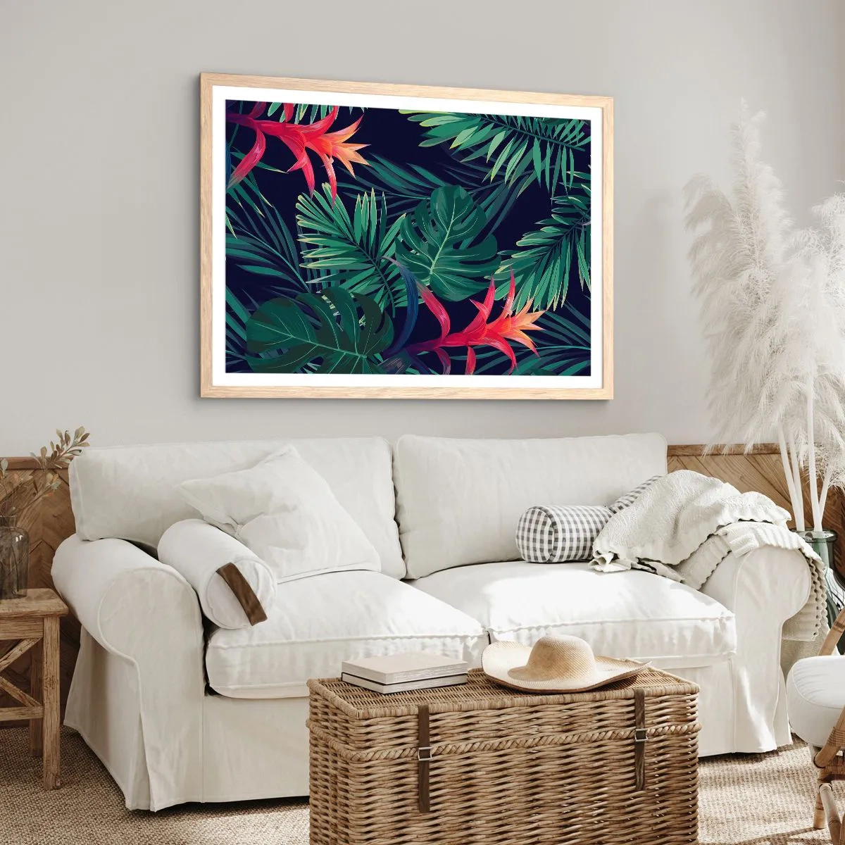 Affiche dans un chêne clair - Poster - immergé dans la nature - 91x61 cm