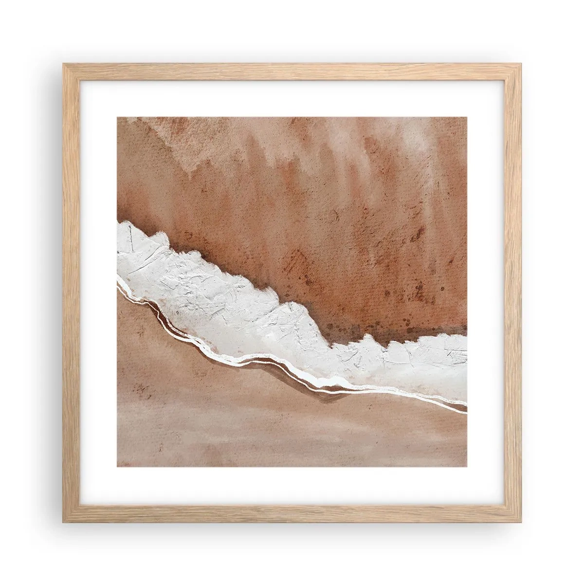 Affiche dans un chêne clair - Poster - Dans des couleurs de la terre - 40x40 cm