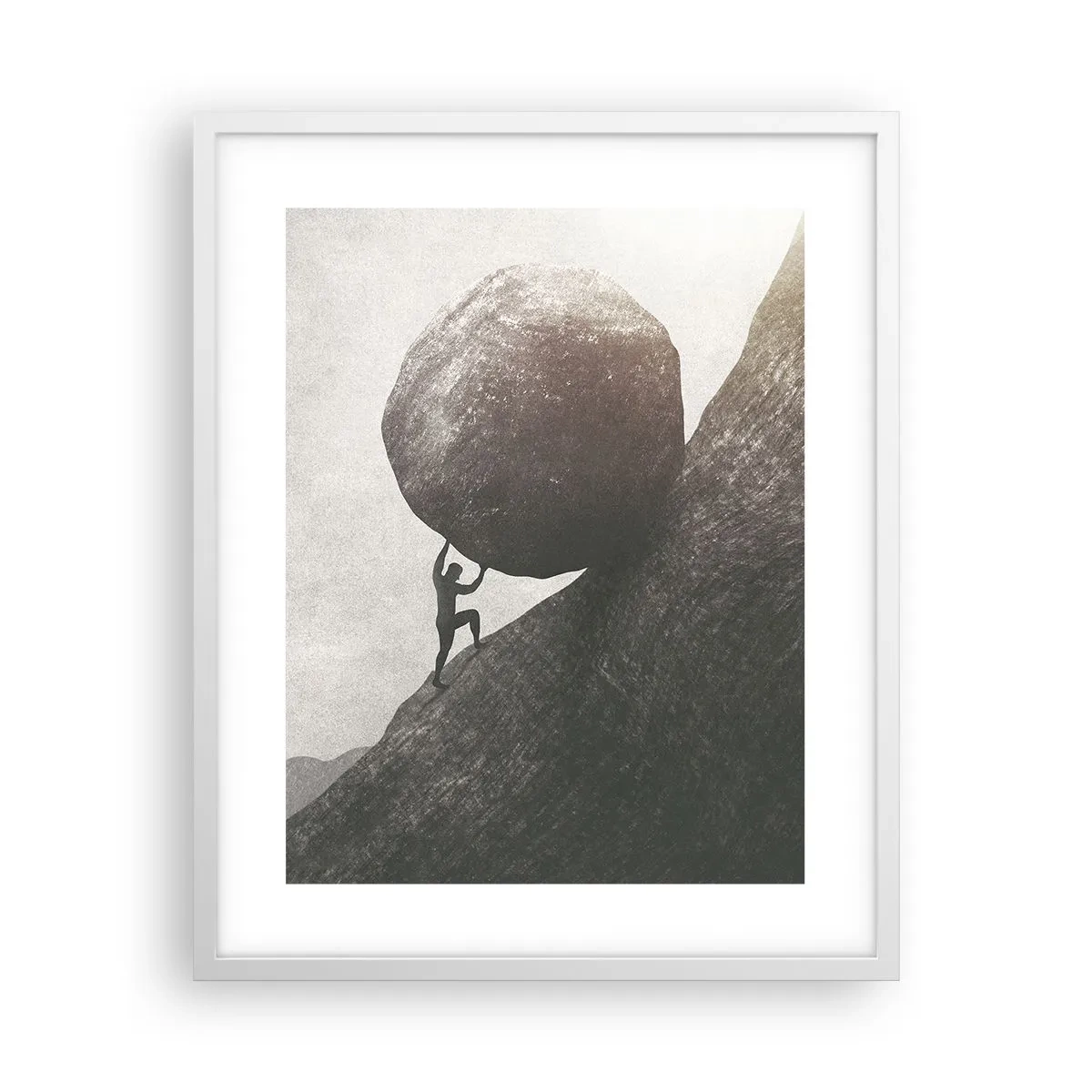 Affiche dans un cadre blanc - Poster - Je crois contre tout espoir - 40x50 cm