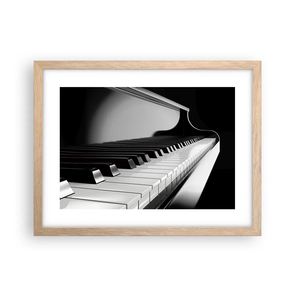 Affiche dans un chêne clair - Poster - Harmonie des formes et des couleurs - 40x30 cm