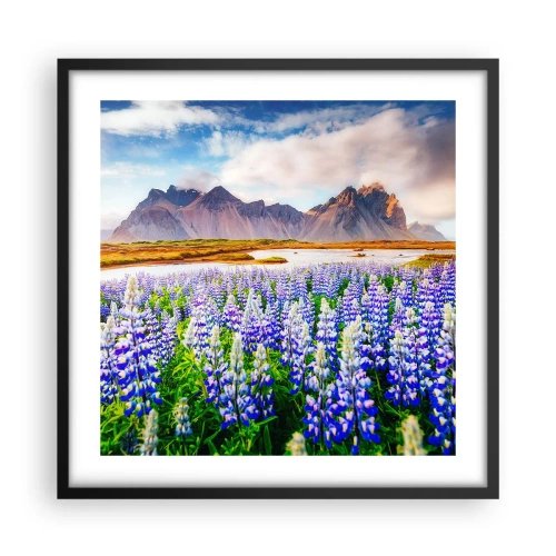 Affiche dans un cadre noir - Poster - La force et l'austérité côtoient la douceur - 50x50 cm