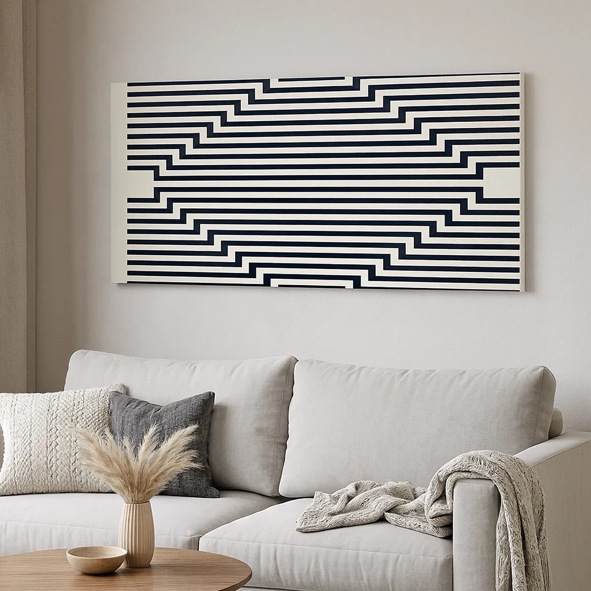 Impression sur toile - Image sur toile - Illusion géométrique - 30x30 cm