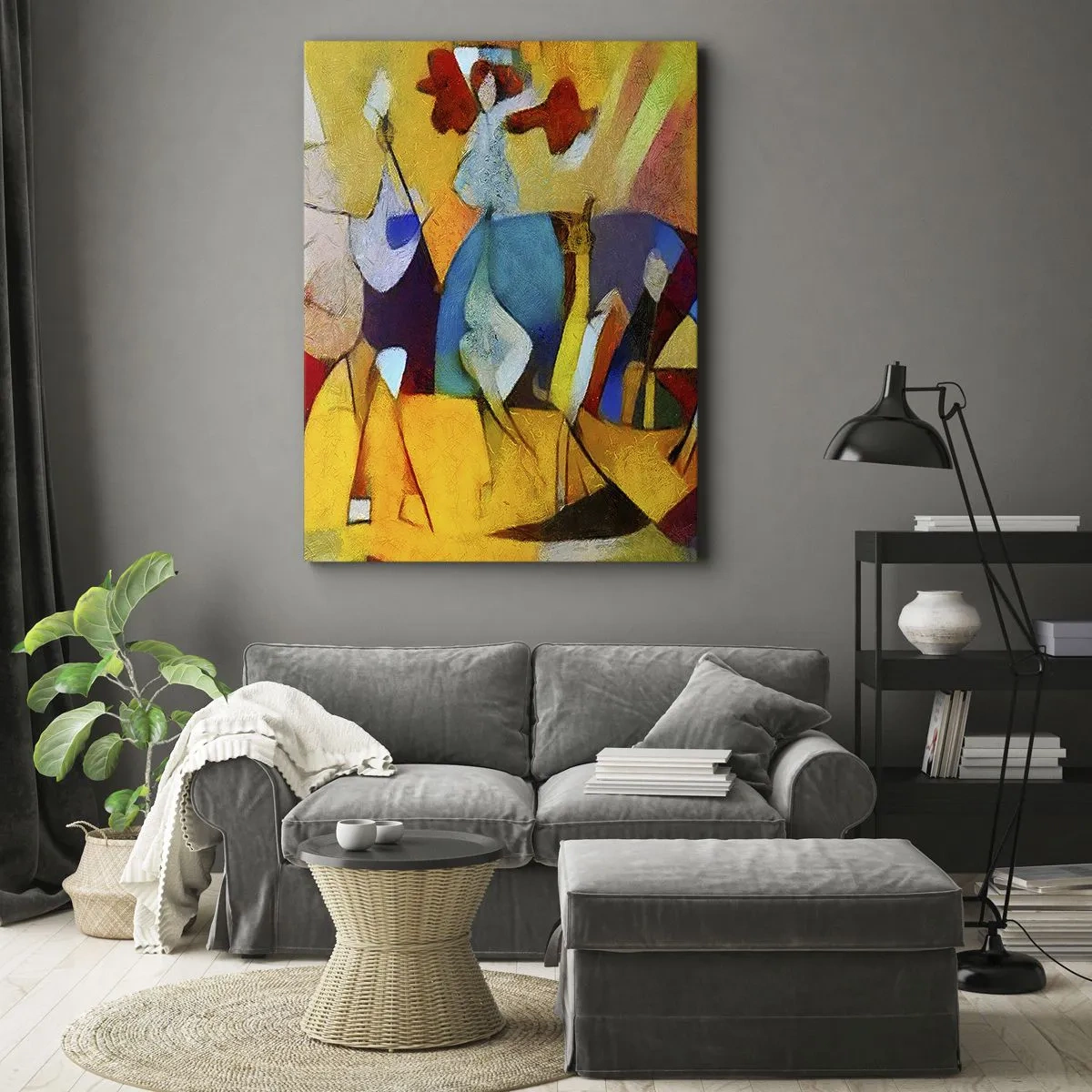 Impression sur toile - Image sur toile - Soleil - vie - joie - 65x120 cm