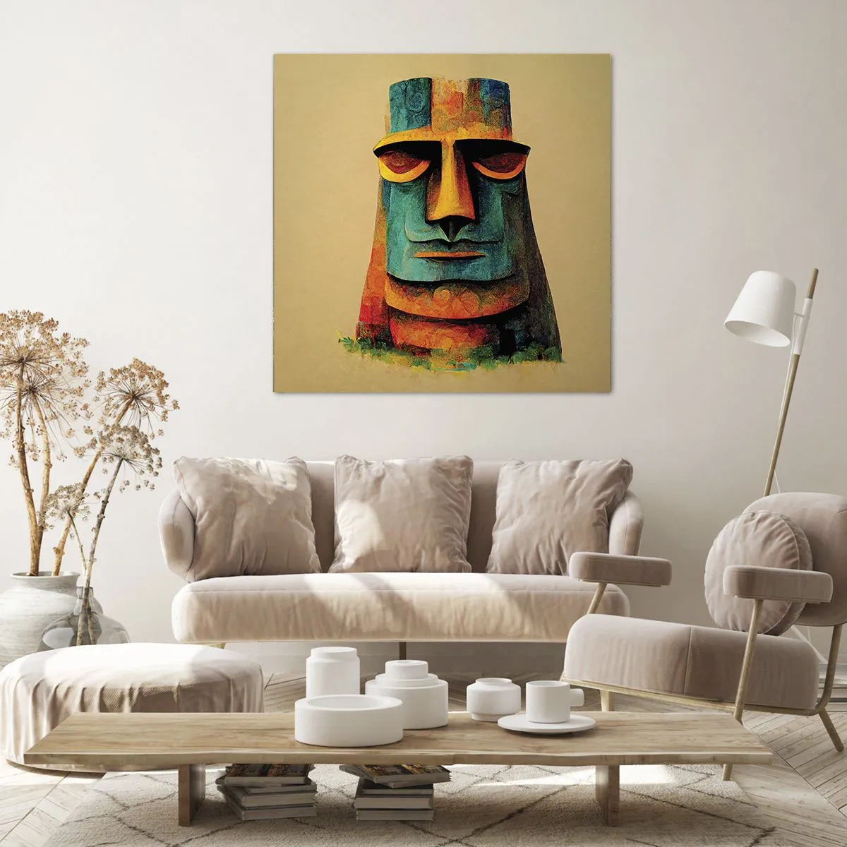 Impression sur toile - Image sur toile - Statuesque et sympathique - 70x70 cm