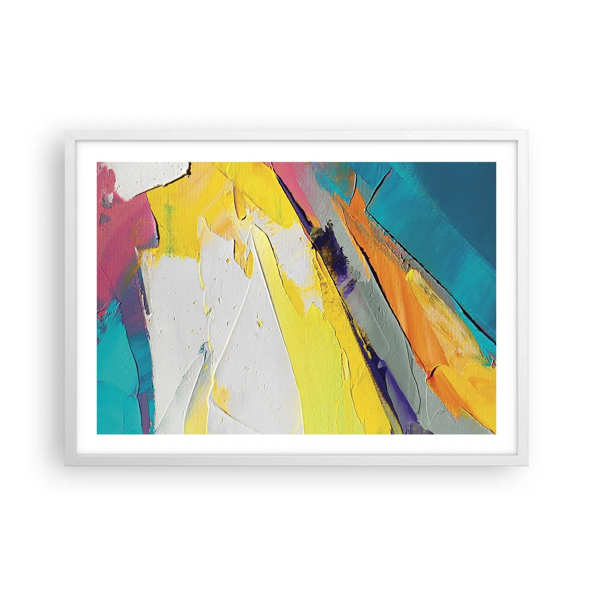 Affiche dans un cadre blanc - Poster - Anatomie du monde - 70x50 cm