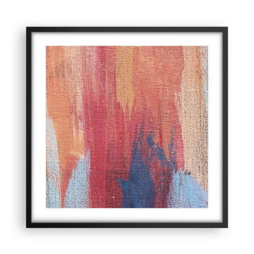Affiche dans un cadre noir - Poster - Ecoulement de l'arc-en ciel - 50x50 cm