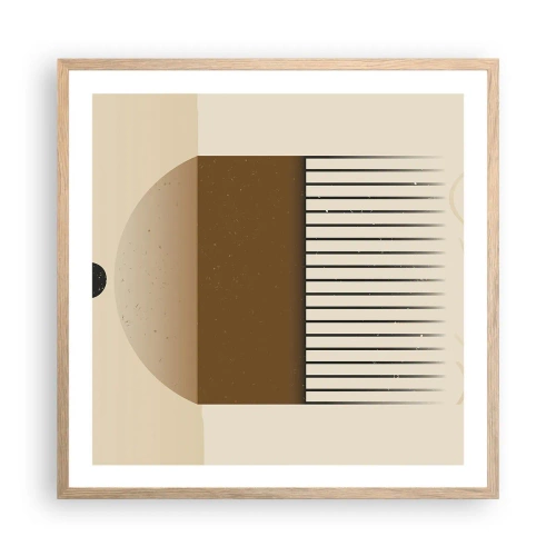 Affiche dans un chêne clair - Poster - Différents états - 60x60 cm