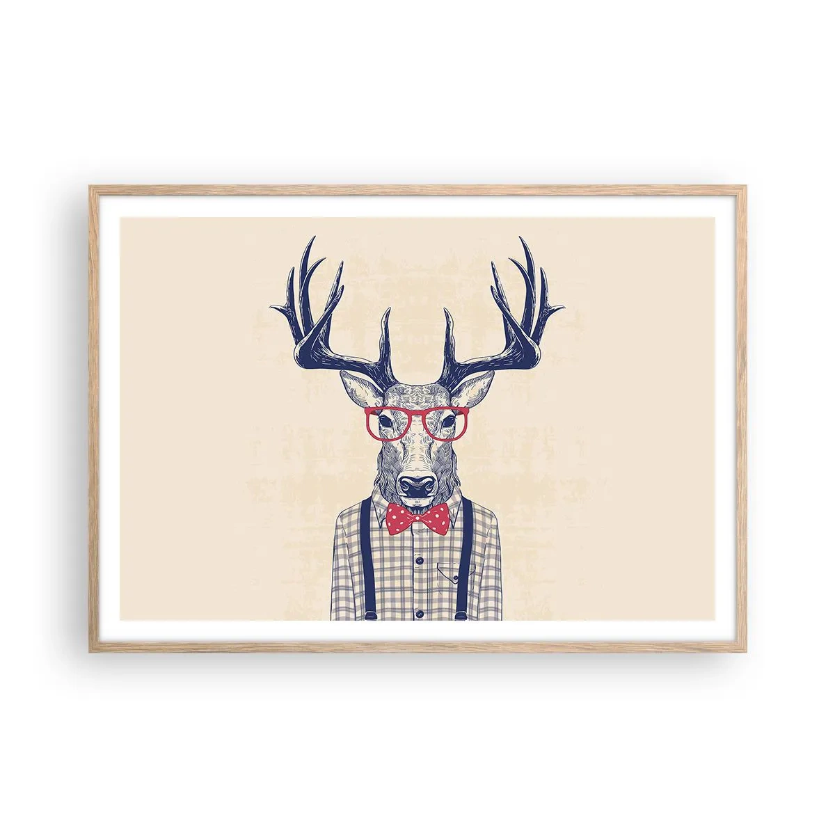 Affiche dans un chêne clair - Poster - Une extravagance amusante - 100x70 cm