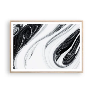 Affiche dans un chêne clair - Poster - Une combinaison d'opposés - 100x70 cm