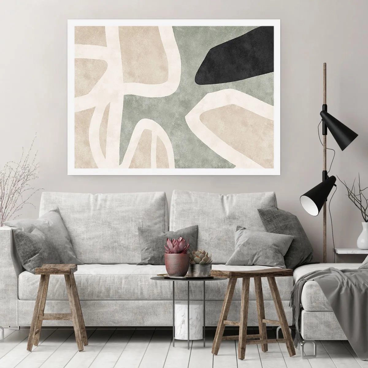 Affiche - Poster - Composition pour motif noir - 91x61 cm