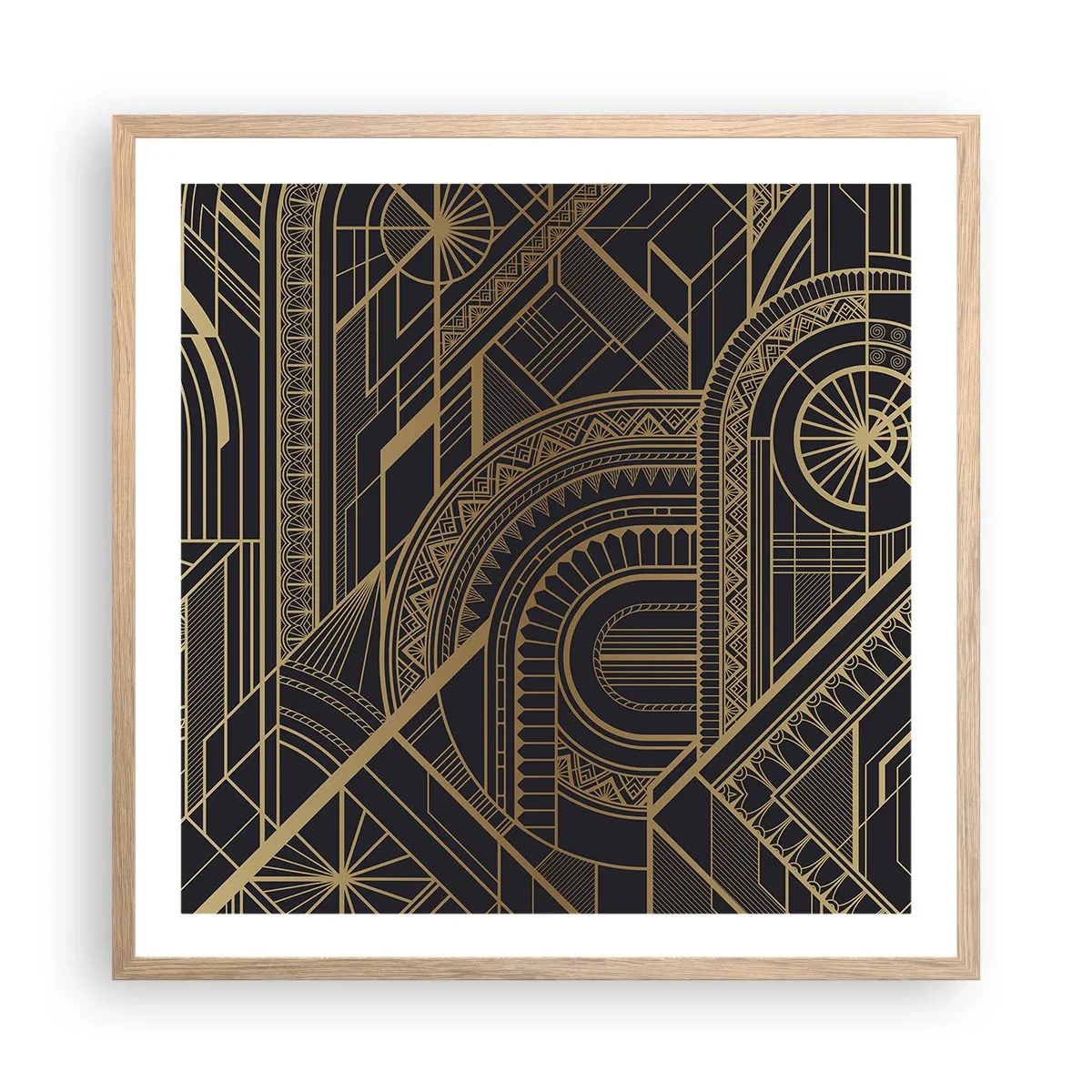 Affiche dans un chêne clair - Poster - Concept, idée, plan - 60x60 cm