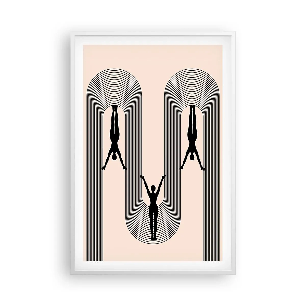 Affiche dans un cadre blanc - Poster - Les jambes en l’air - 61x91 cm