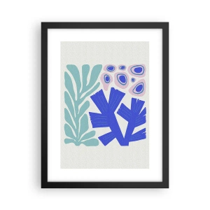 Affiche dans un cadre noir - Poster - Jardin sous-marin - 30x40 cm