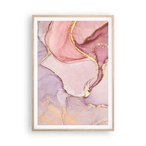 Affiche dans un chêne clair - Poster - Caresse de couleurs - 70x100 cm