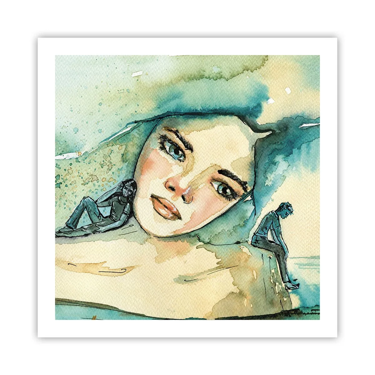 Affiche - Poster - Suis-je bleu? - 60x60 cm