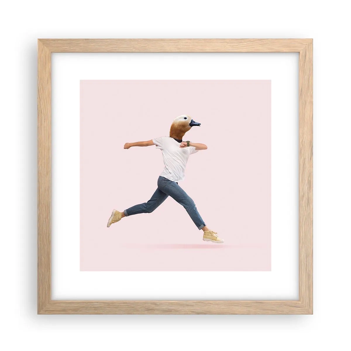 Affiche dans un chêne clair - Poster - Une pincée d'absurdité - 30x30 cm