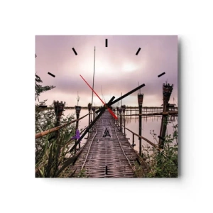 Horloge murale - Pendule murale - Le silence et le calme d'Asie - 40x40 cm