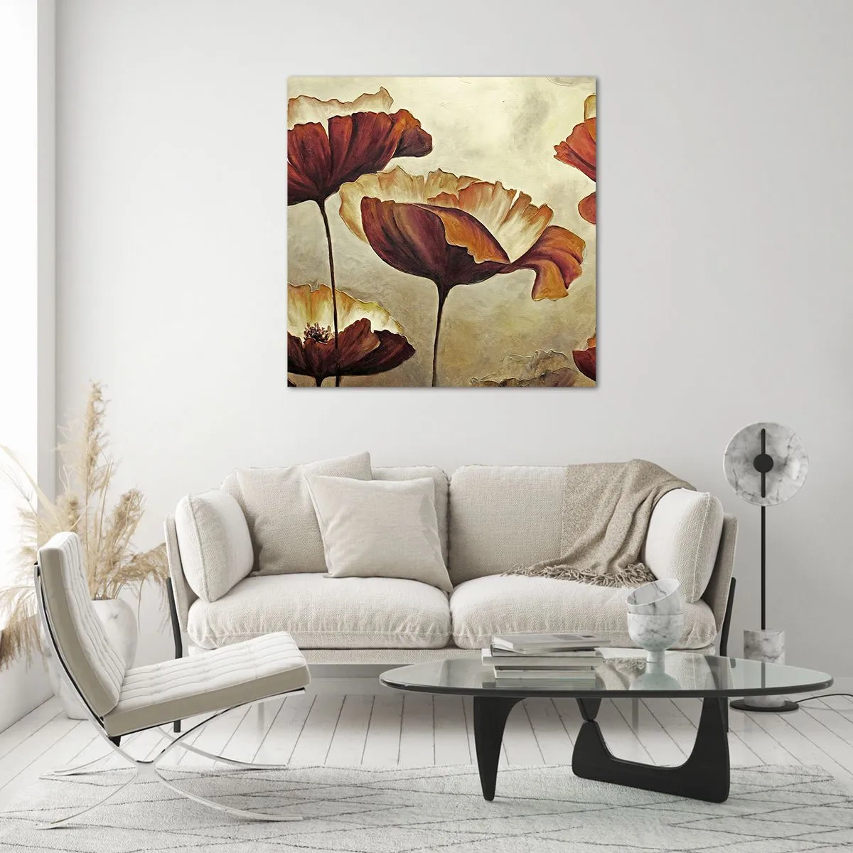 Impression sur verre - Image sur verre - À la lisière des champs - 50x50 cm