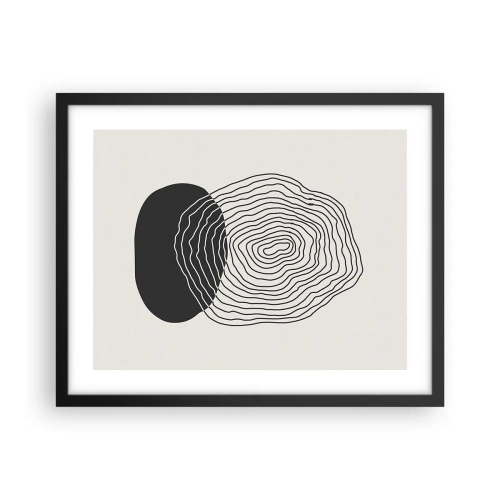 Affiche dans un cadre noir - Poster - Durabilité et oscillation - 50x40 cm