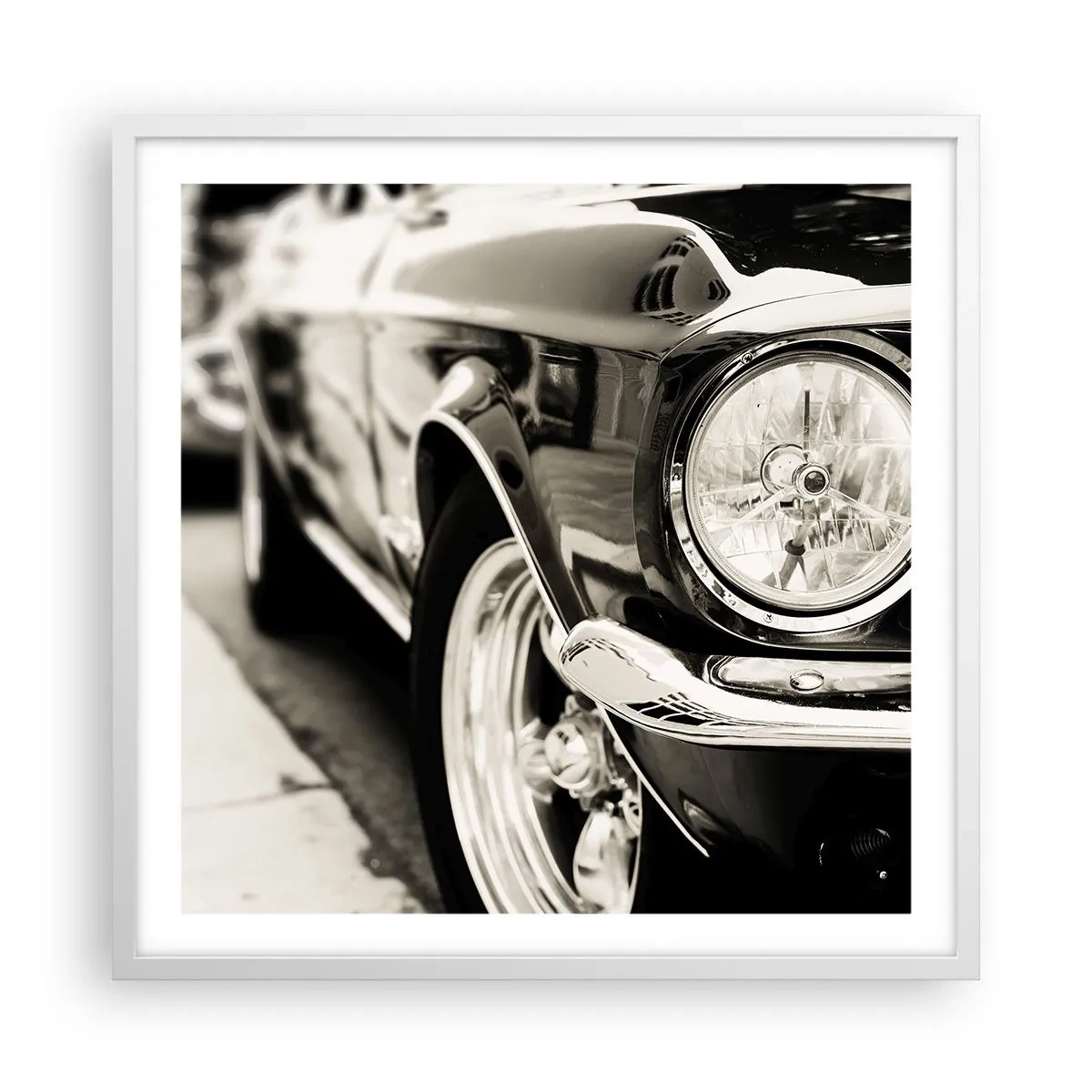 Affiche dans un cadre blanc - Poster - Brillance permanente - 60x60 cm