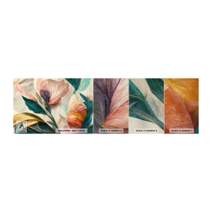 Échantillon de Papier Peint Premium Canvas - Fleurs des îles du sud - Fleurs, Ancien, Botanique - 100x30 cm